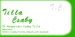 tilla csaby business card